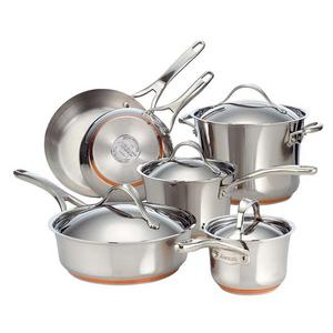 Anolon Nouvelle Copper & Stainless Steel 10-Piece Cookware Set