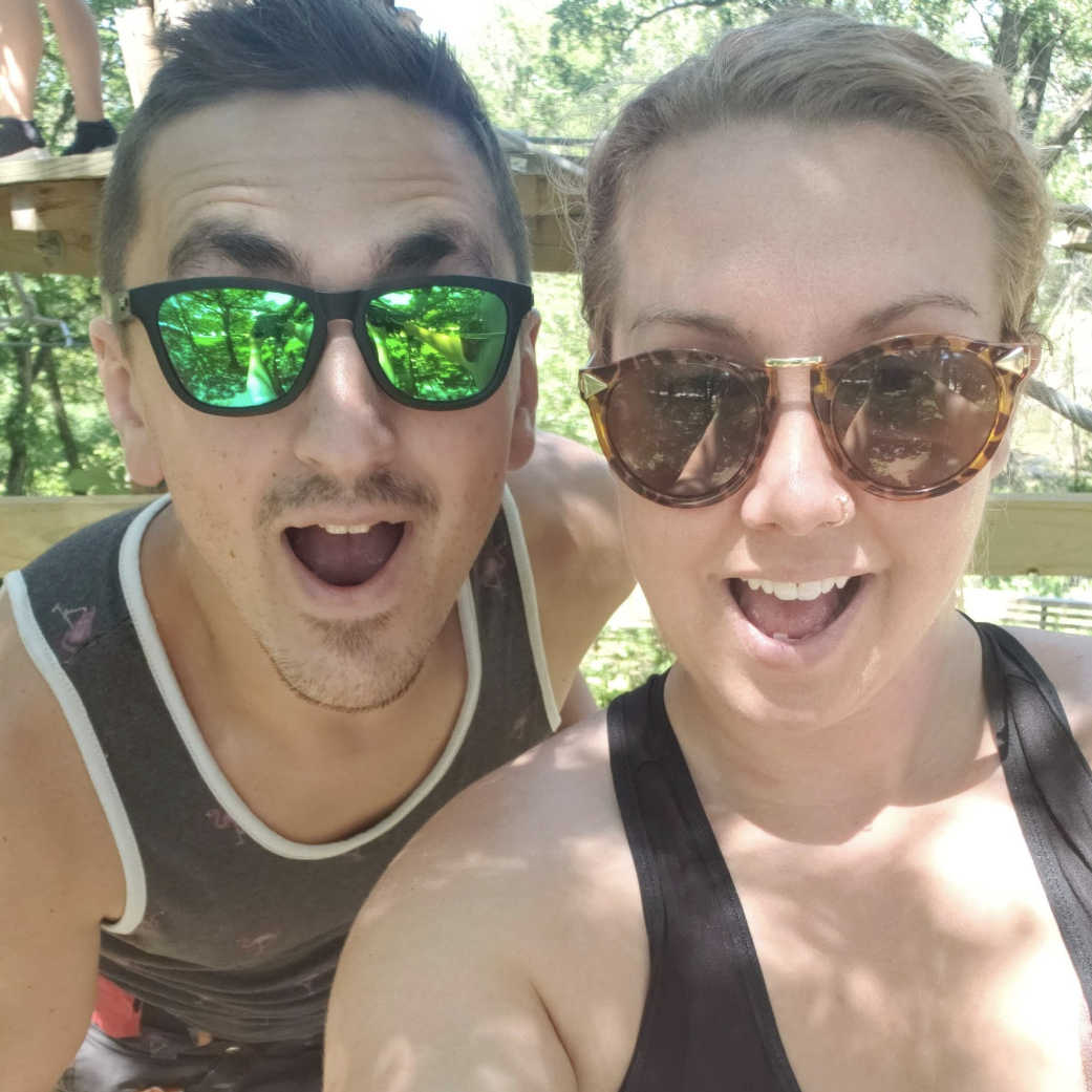 Zip lining for Nazary's 32nd birthday.