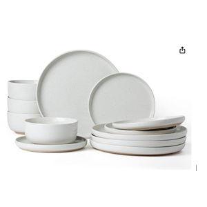 Famiware Milkyway Plates and Bowls Set for 4, White