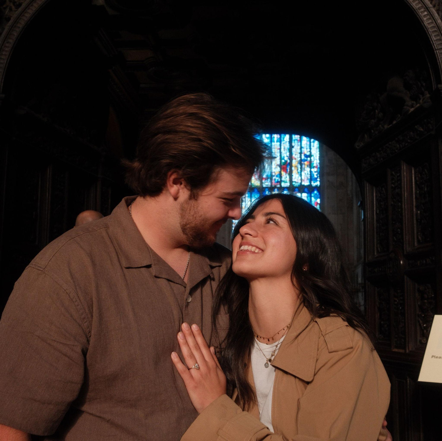 First evening as fiancés and in Cambridge!
