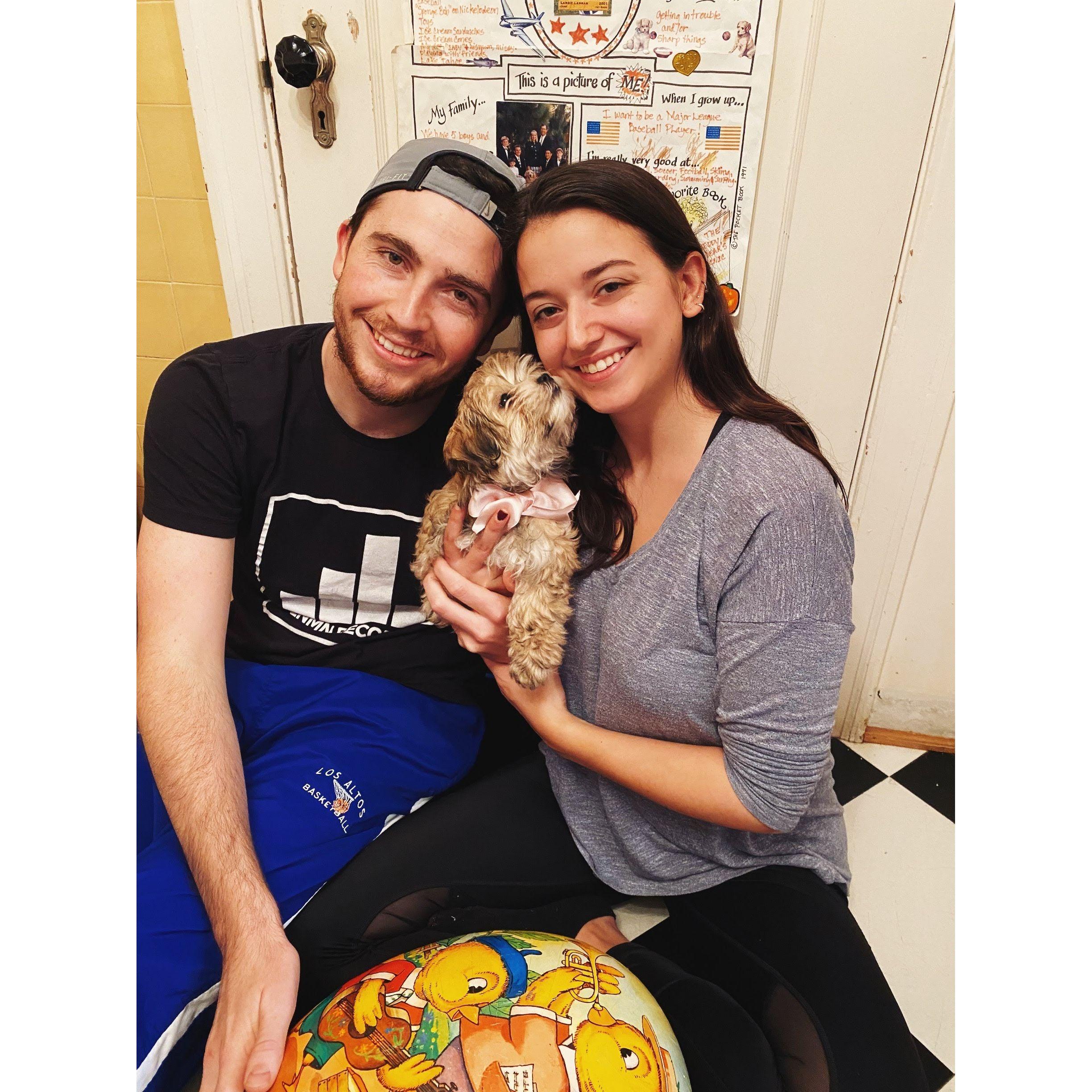 First photo with new pup Maya!