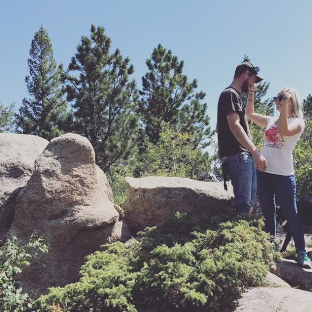 taken moments after he proposed and she said YES