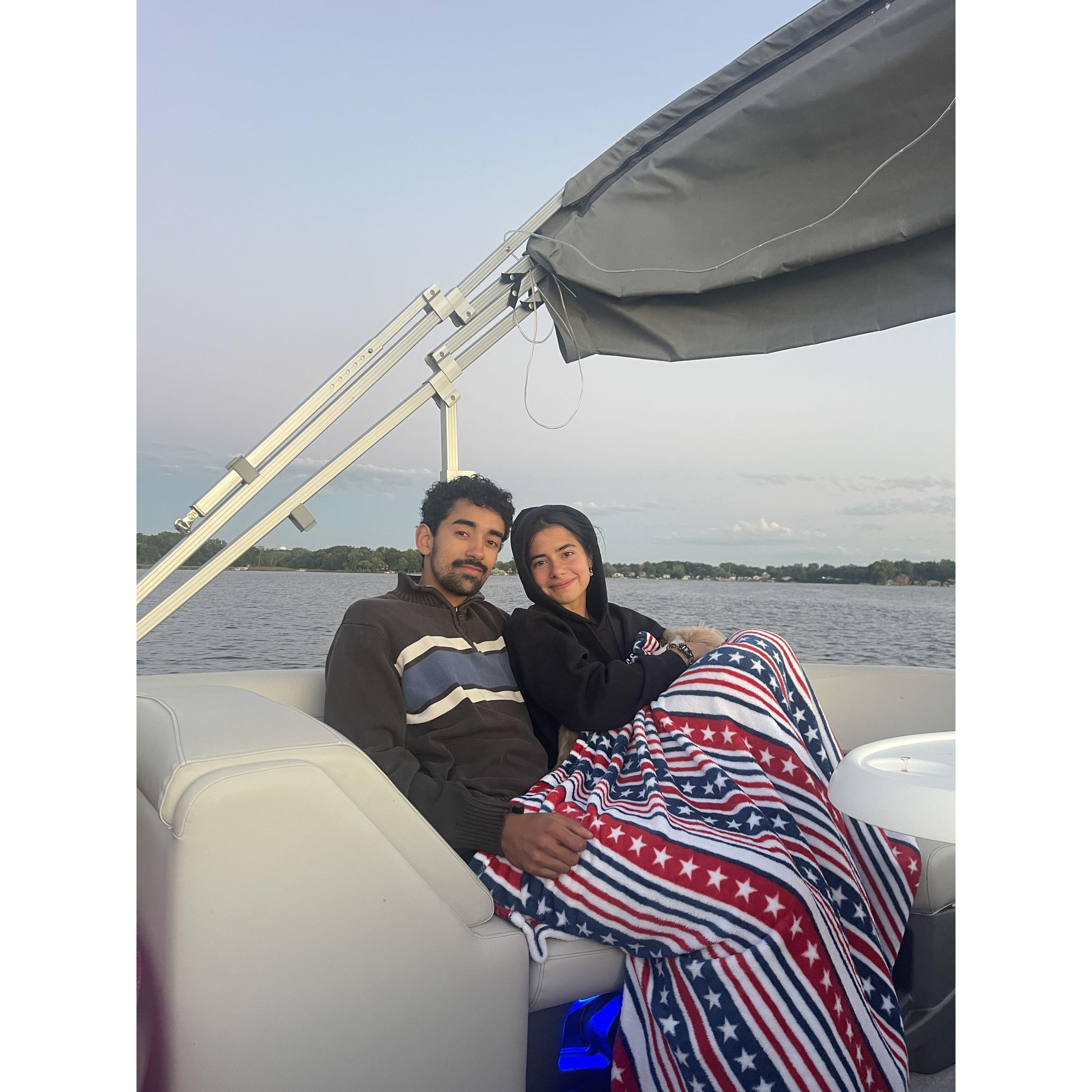 We spent a lot of time on the lake