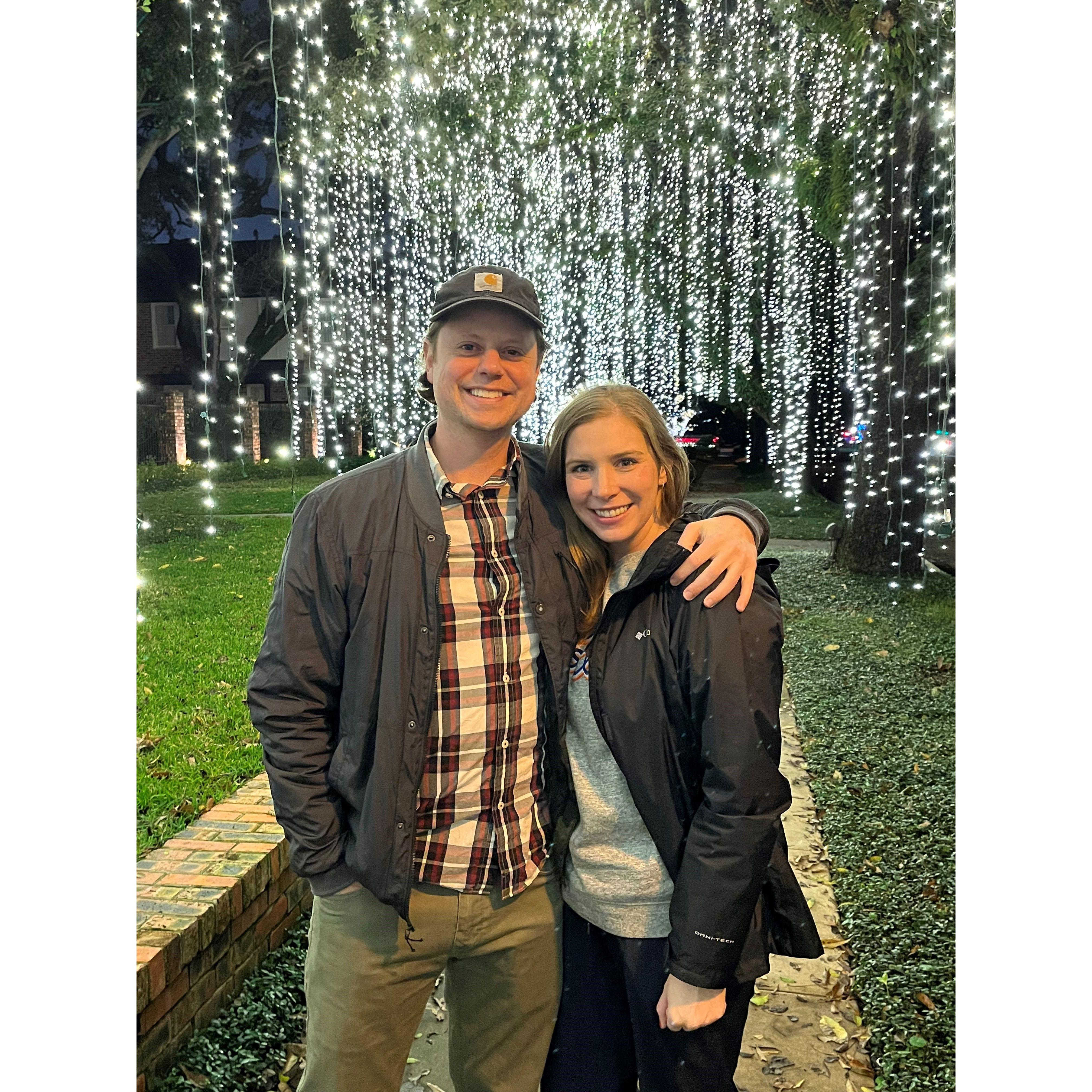 Christmas lights in my neighborhood are next level. We love to go on walks during Christmas time to look at the lights.