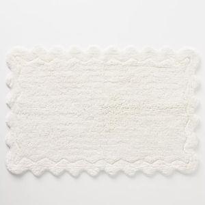 Maeve by Anthropologie Scalloped Cotton Bath Mat - S