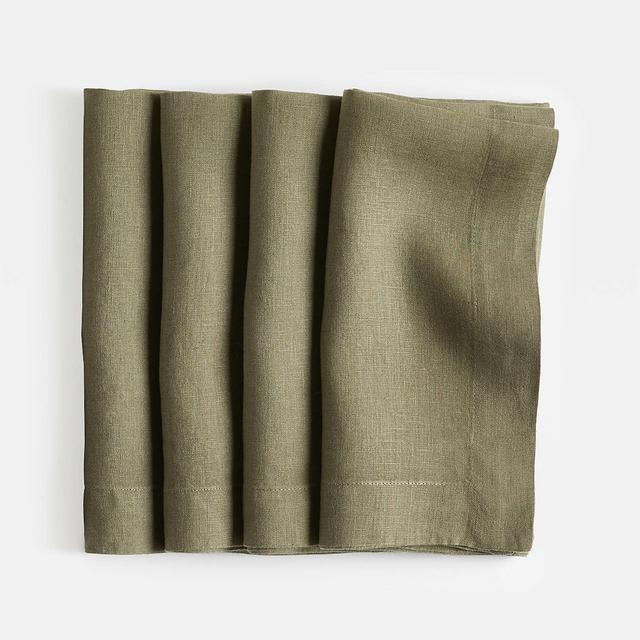 Marin Desert Green Organic Cotton Linen Napkin, Set of 4