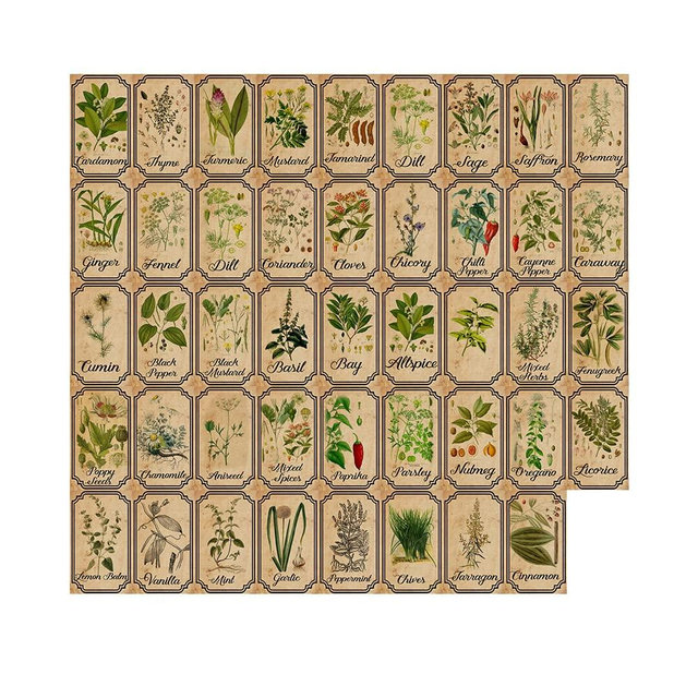 Herb and Spice Apothecary Labels Vintage Labels Stickers for Jars Bottles Tags