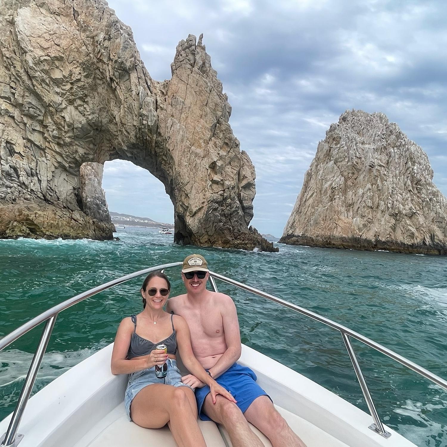 Whale watching in Cabo, Mexico while on vacation with Leah’s family 2024
