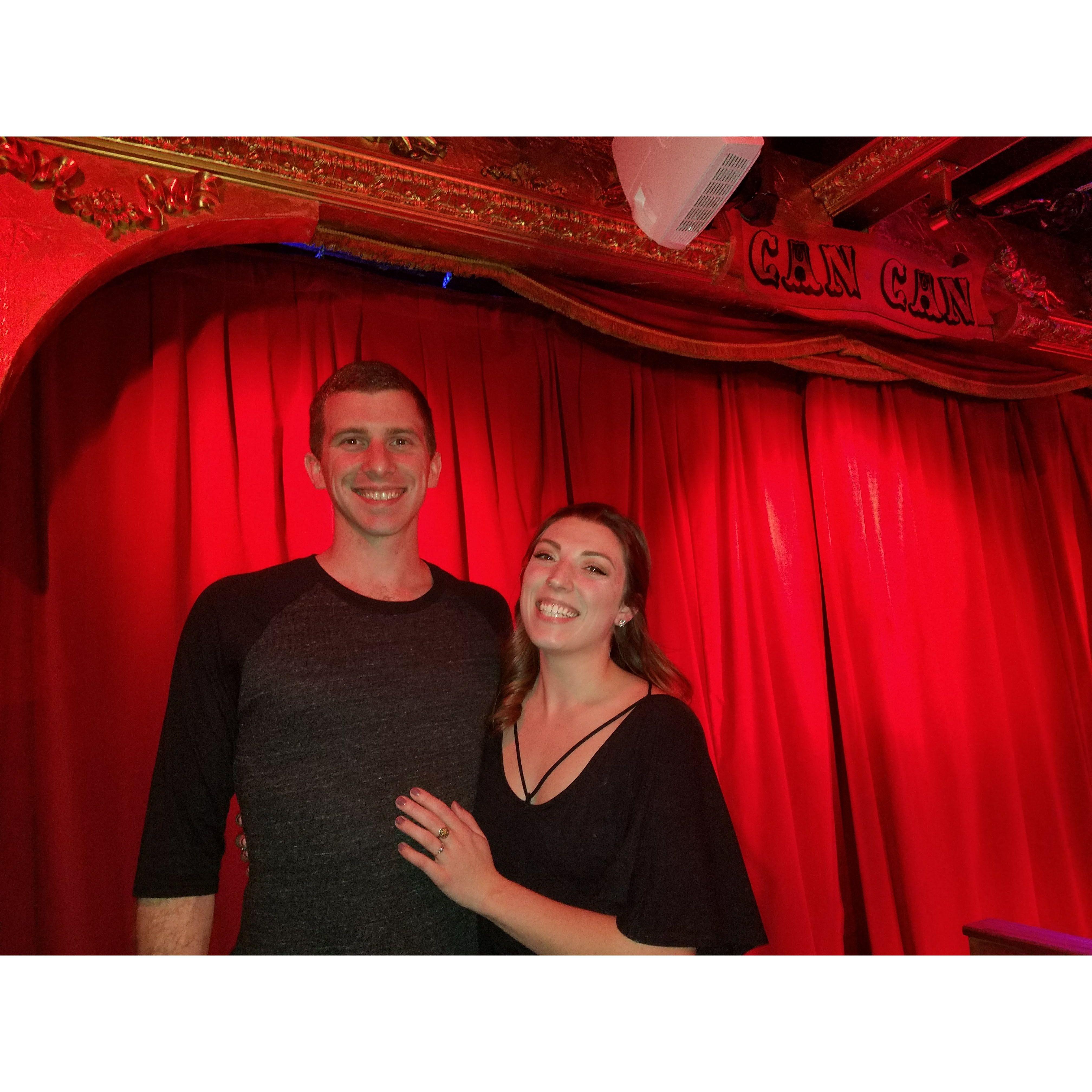 2018, Valentines Day at the CanCan Cabaret, our favorite date night activity!