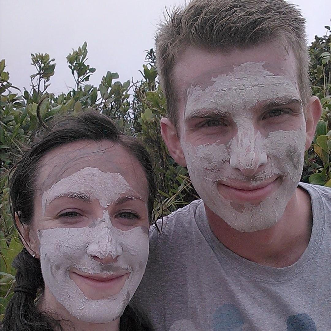 Dan lived on the island of Dominica during medical school and Victoria helped him explore the islands volcanic sulfur springs.