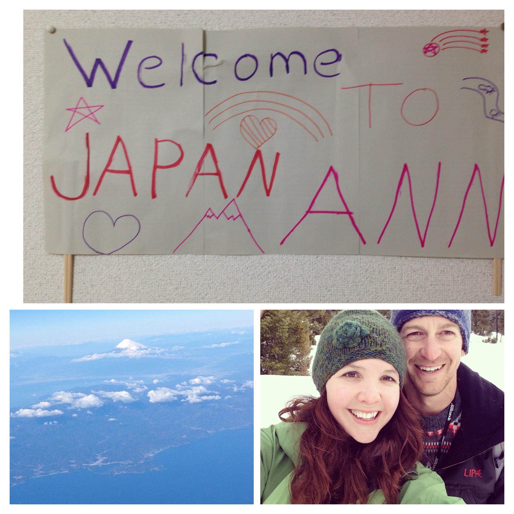 Ann's flight over to Japan and Jeff's welcome