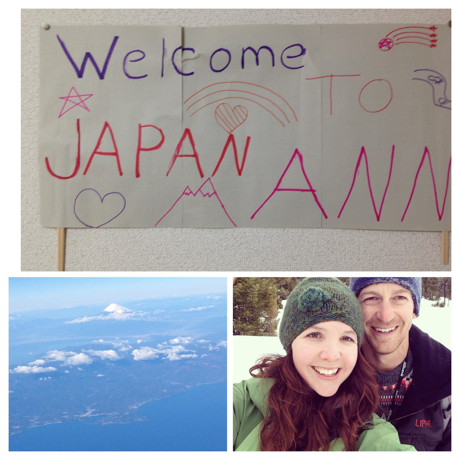 Ann's flight over to Japan and Jeff's welcome