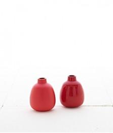 Matte Red Bud Vase Set