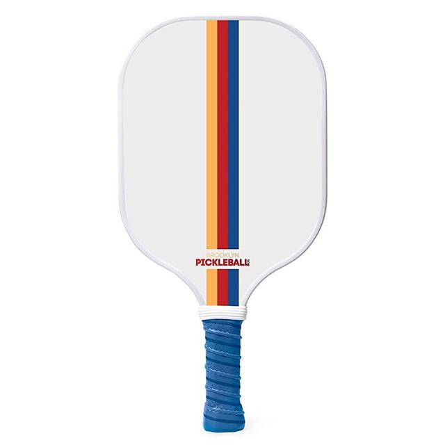 Brooklyn Pickleball Co. Pickleball Paddle | Graphite Carbon Fiber | Honeycomb Core | Ribbed Non-Slip Comfort Cushion Grip | Single | White Paddles