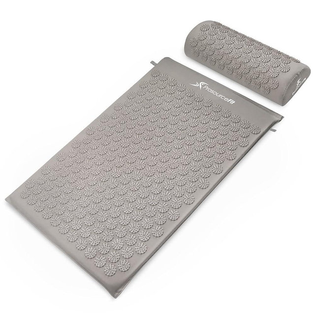 ProsourceFit Acupressure Mat and Pillow Set for Back/Neck Pain Relief and Muscle Relaxation