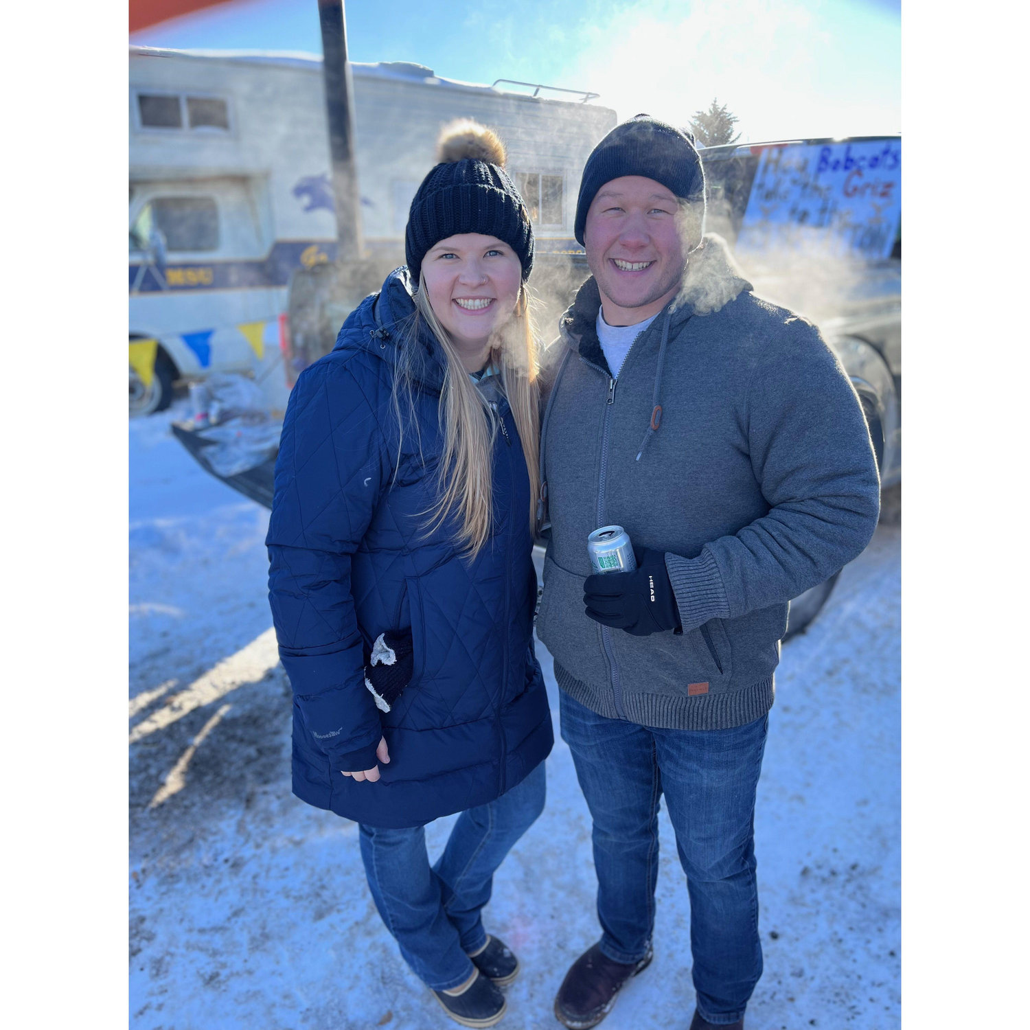 Mitch's first Cat-Griz game with a high of -10 degrees.