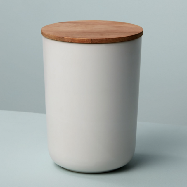 STONEWARE CANISTER WITH ACACIA LID | XL
