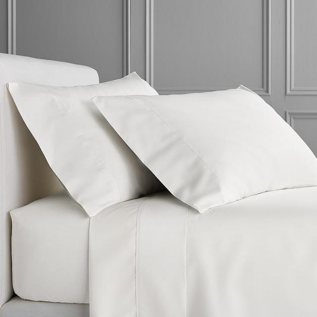 Organic 400TC Thread Count Percale Sheet Set, King, White