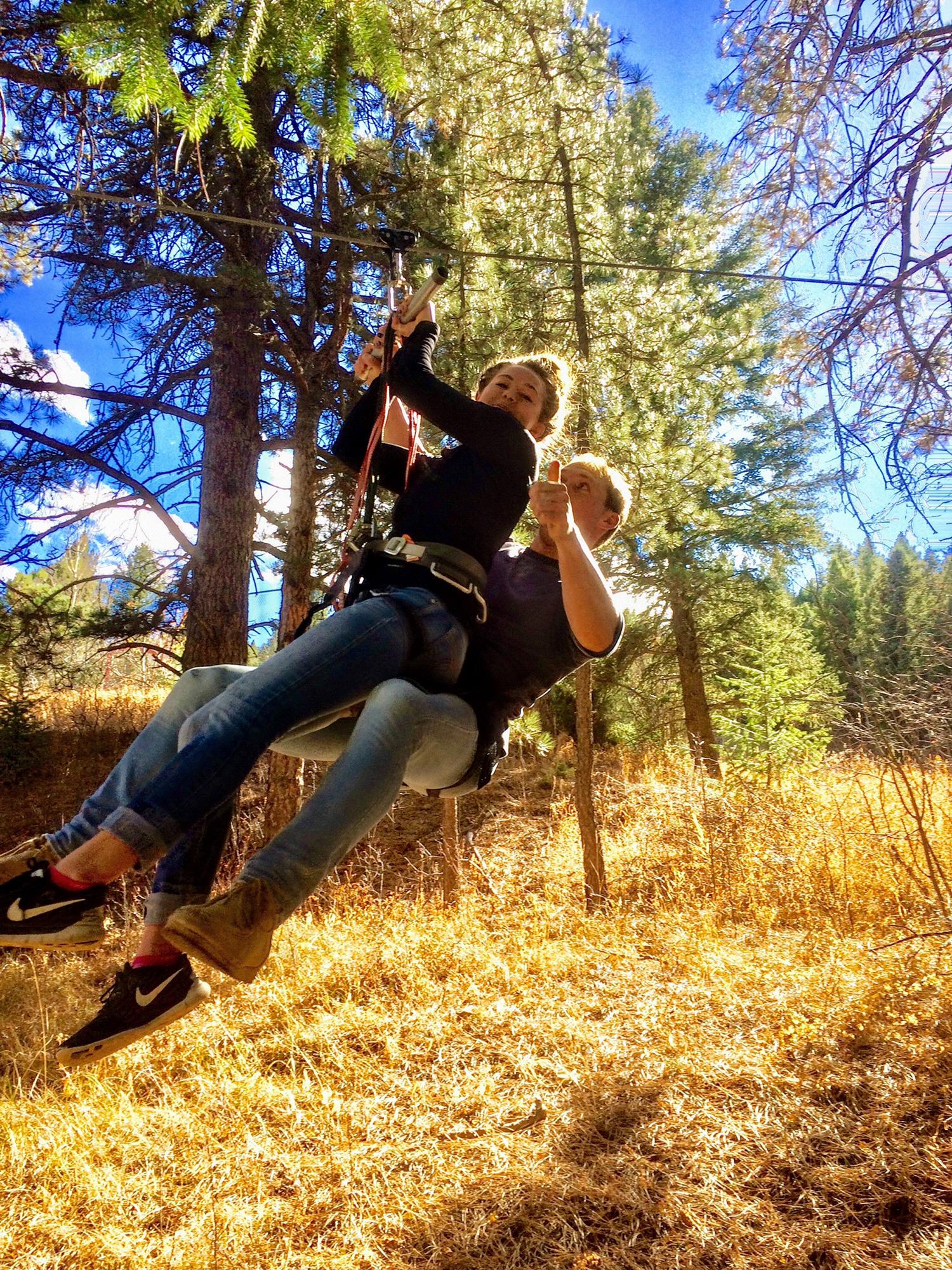 Zipline over a lake? Sure! At the same time! Why not!