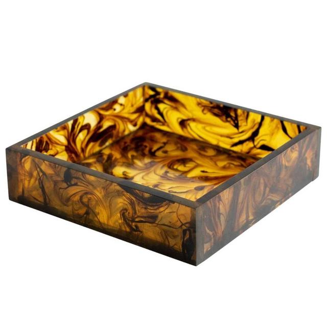 Tortoiseshell Resin Luncheon Napkin Holder - 1 Each