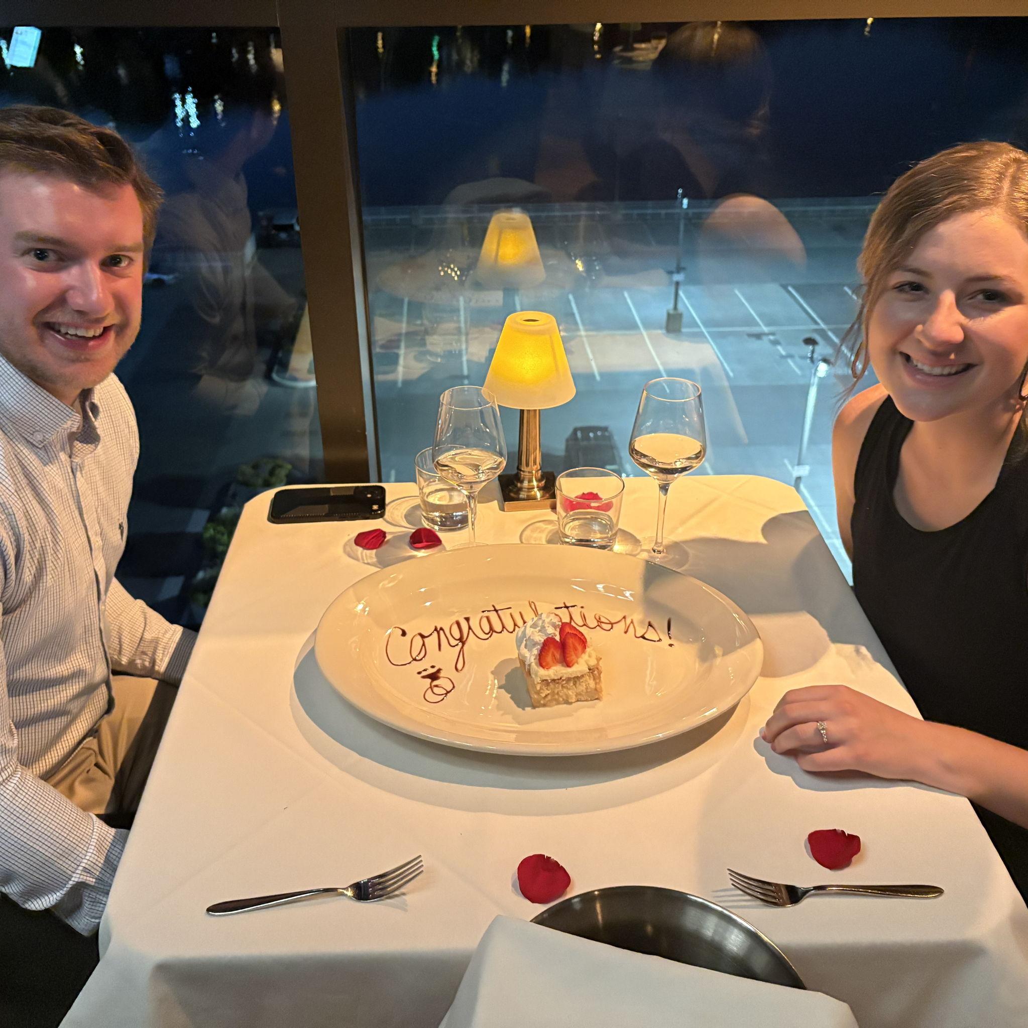 Dinner at MRBL after our engagement