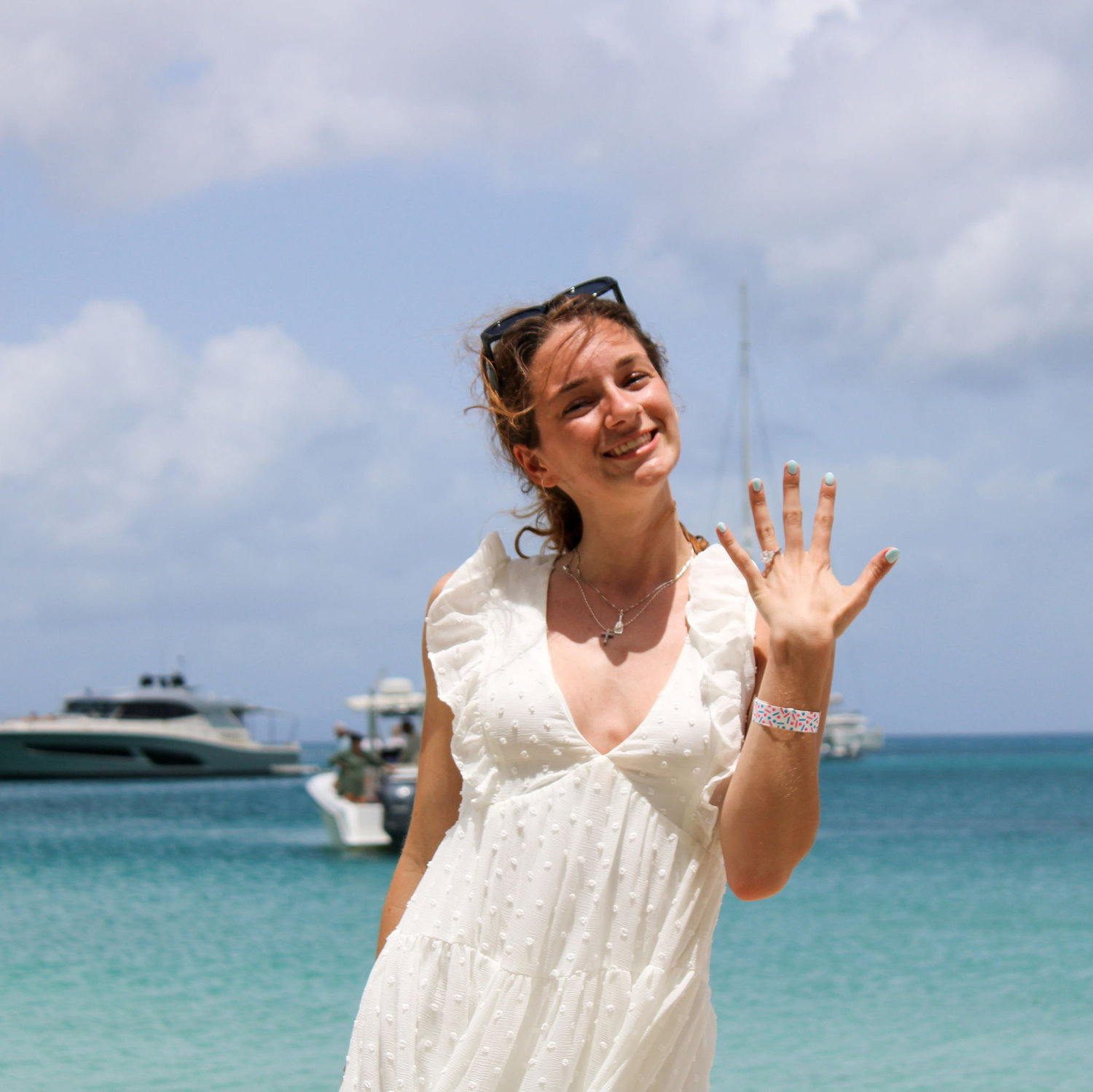 Just moments after getting engaged!!