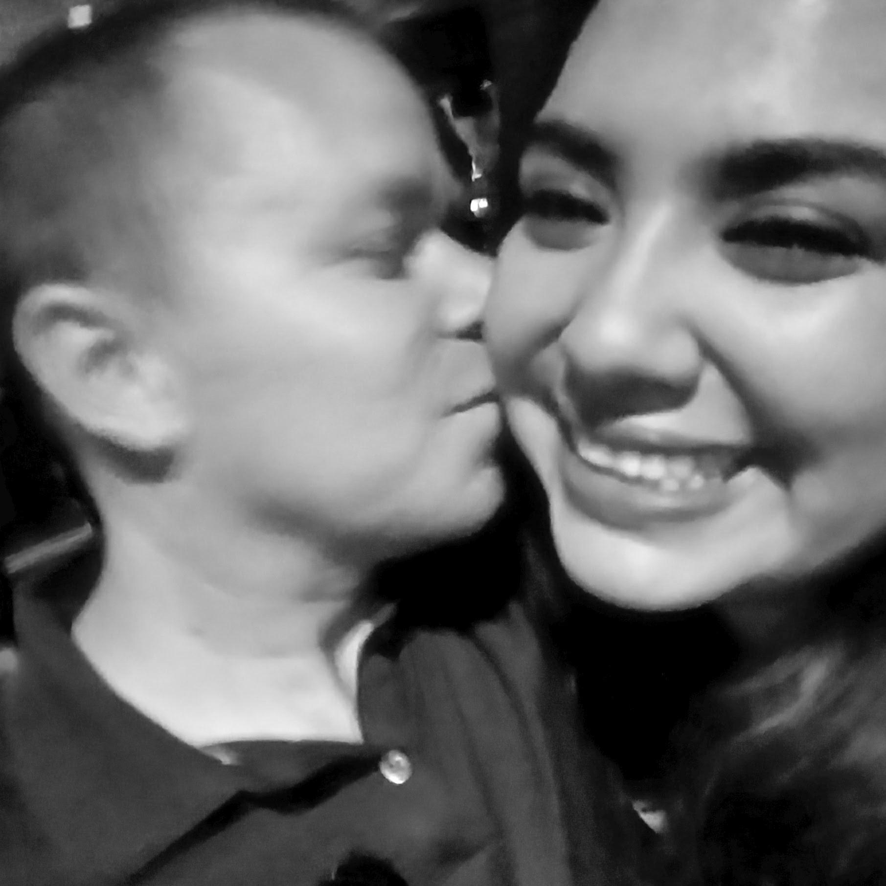Sneaking in kisses!