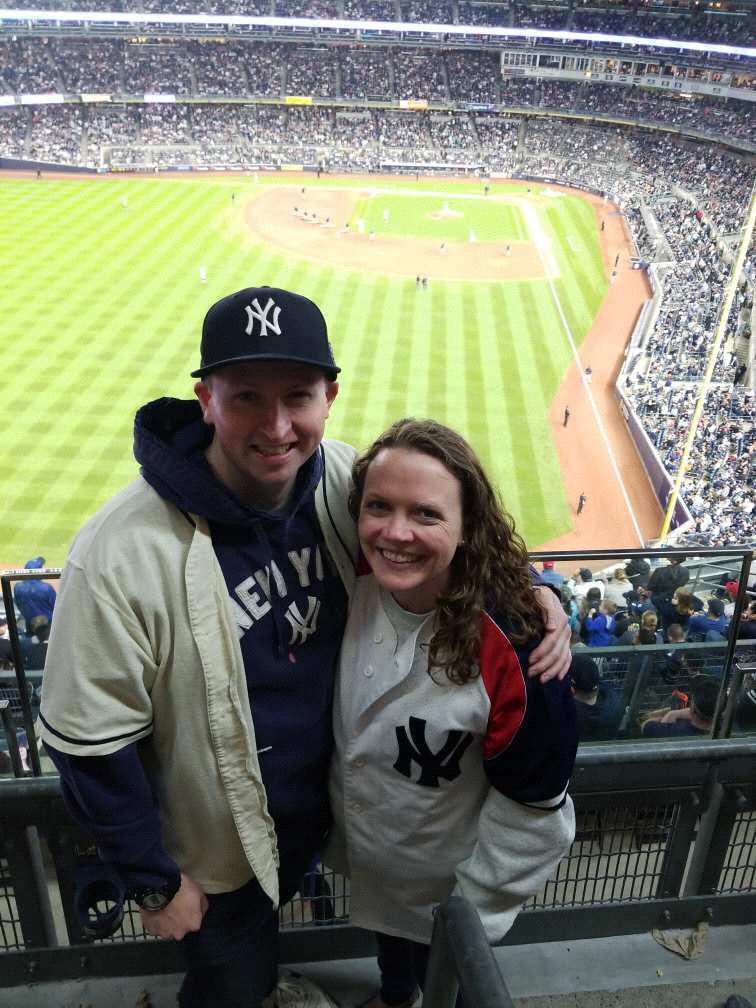 Our first photo together and Kristen's first Yankees game