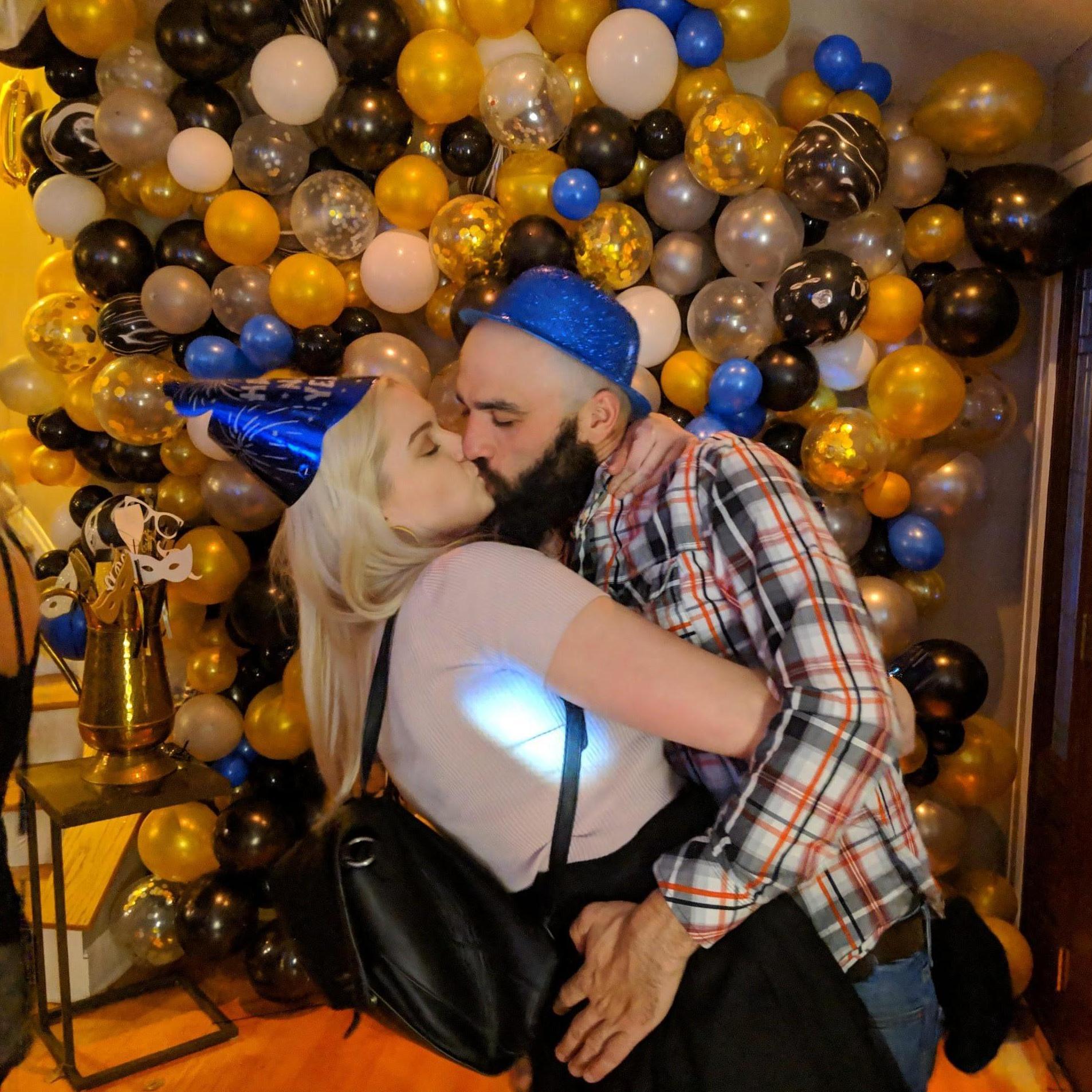 The first anniversary on New Years. The couple found love while celebrating New Years Eve with friends in 2018.