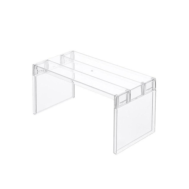 Refrigerator Organizer, Stackable Fridge Shelf Rack, Clear Fridge Storage Rack, Space-Saving Kitchen Rack Organizers for Freezer, Kitchen, Countertops, Cabinets