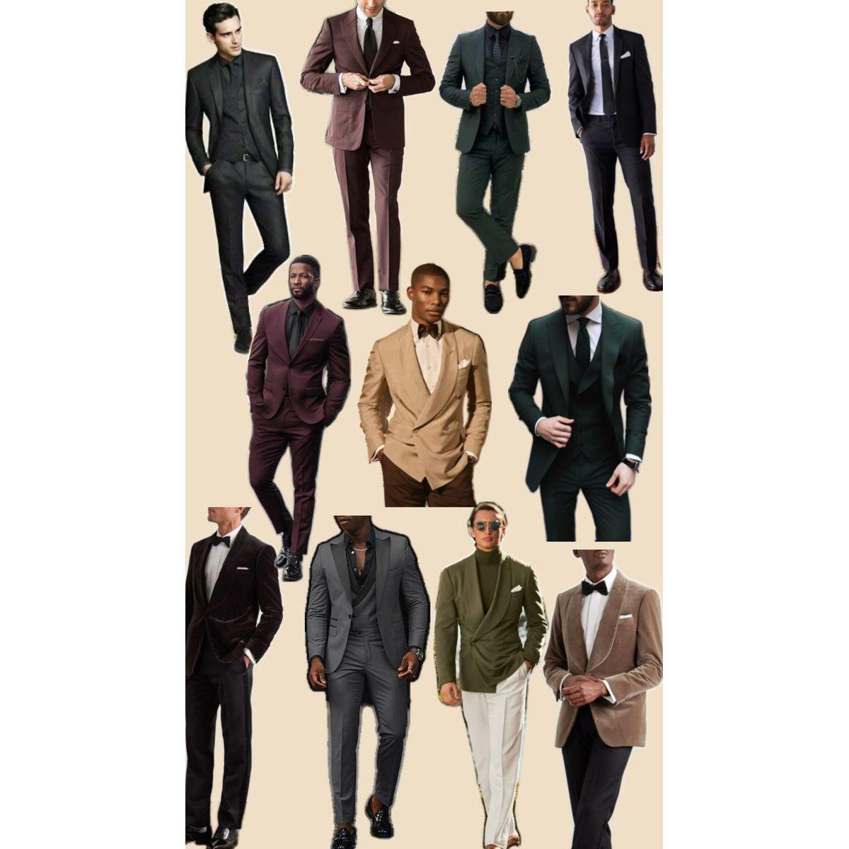 Suit or tux for men. We are only doing this once so go all out.