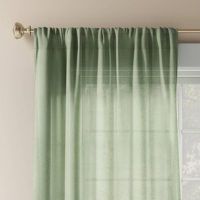 63"x54" Solid Farrah Light Filtering Window Curtain Panel Sage Green - Threshold™