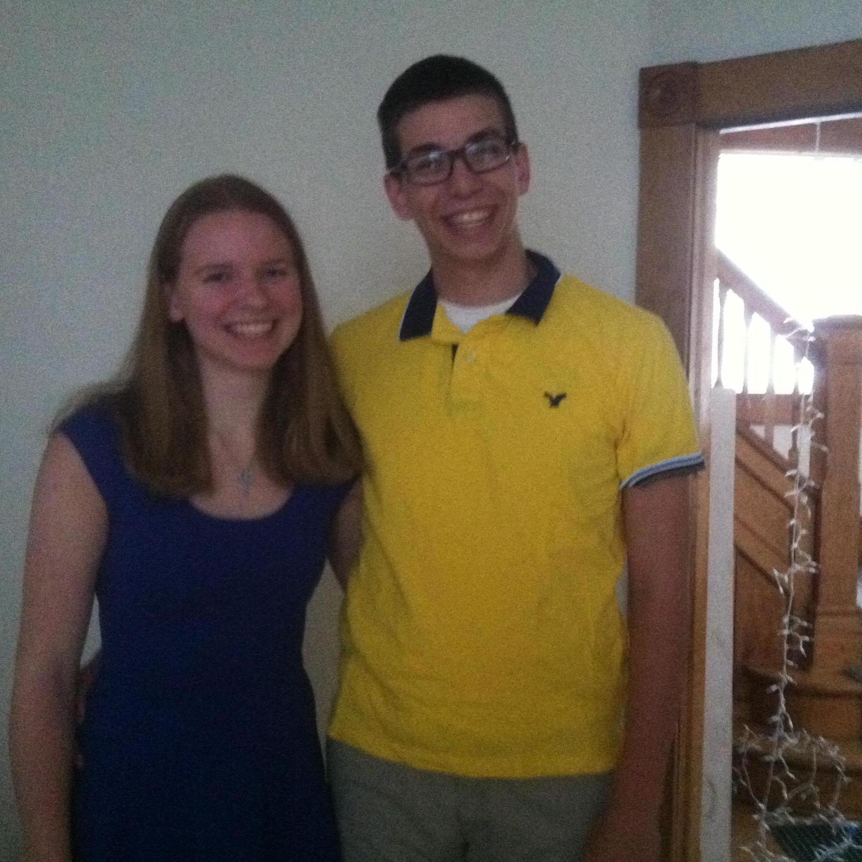 We first met at the University of Michigan and can frequently be found wearing some kind of blue or yellow. Go Blue!