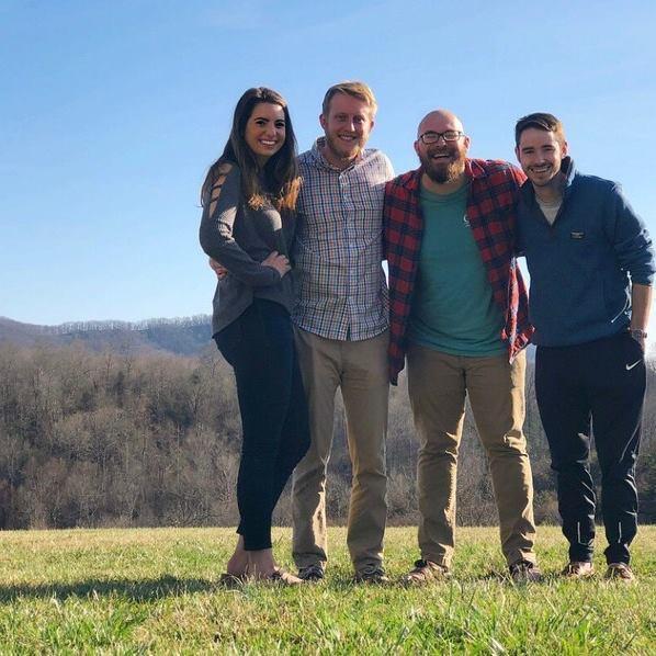 Celebrating Justin's birthday weekend at the place we got engaged Beliveau Winery!