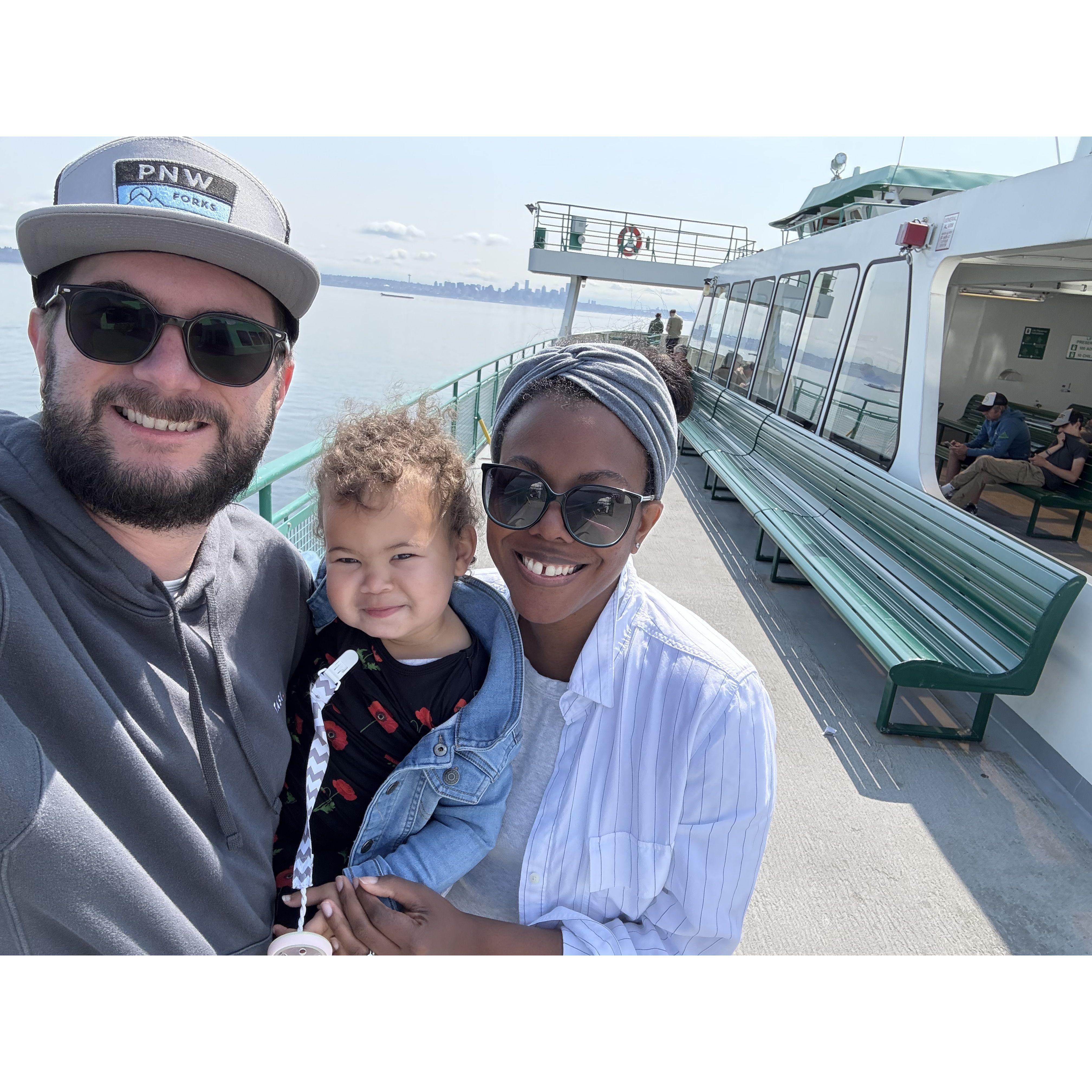 Family first ferry ride with Gigi!
