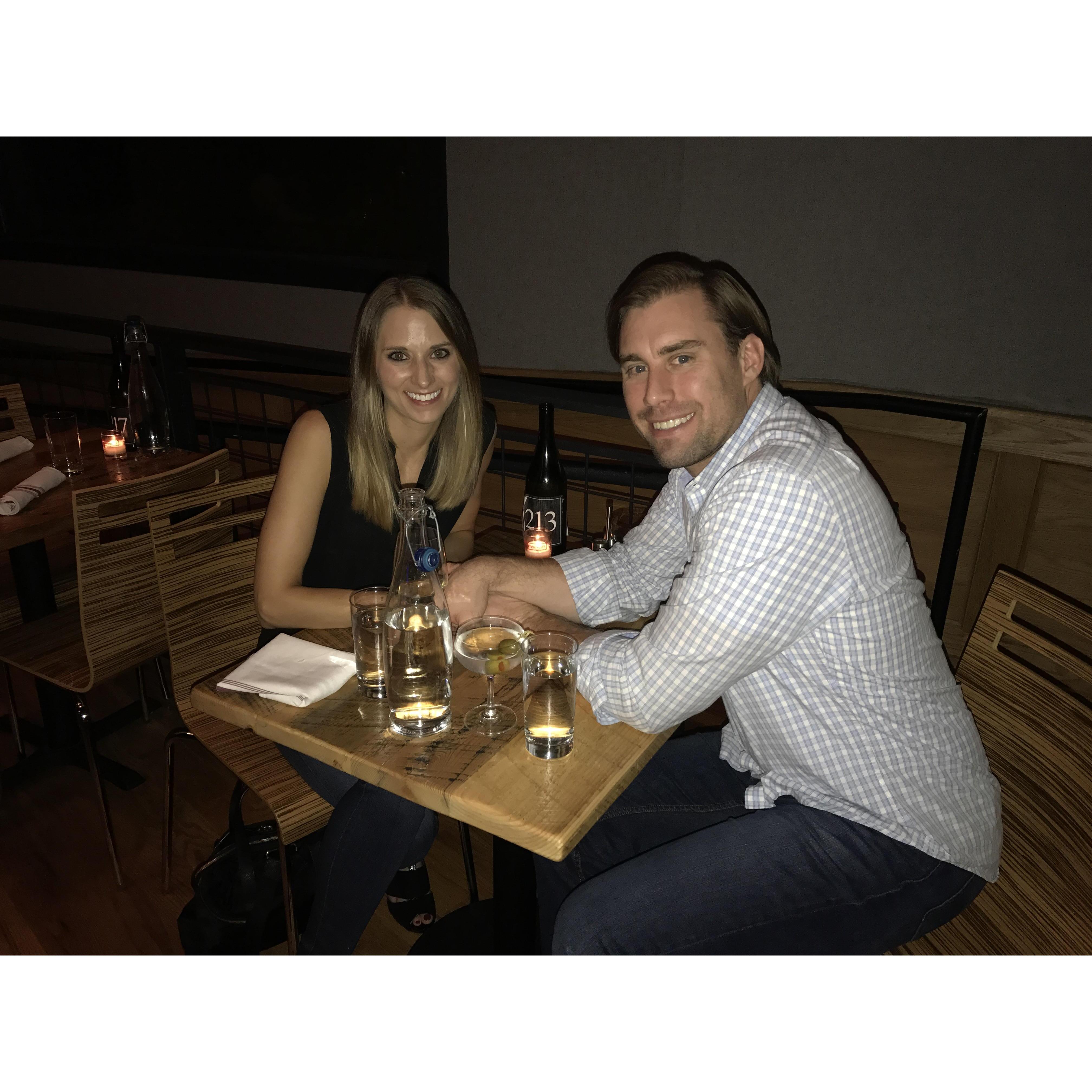 Third anniversary at City Winery listening to Sawyer Fredericks