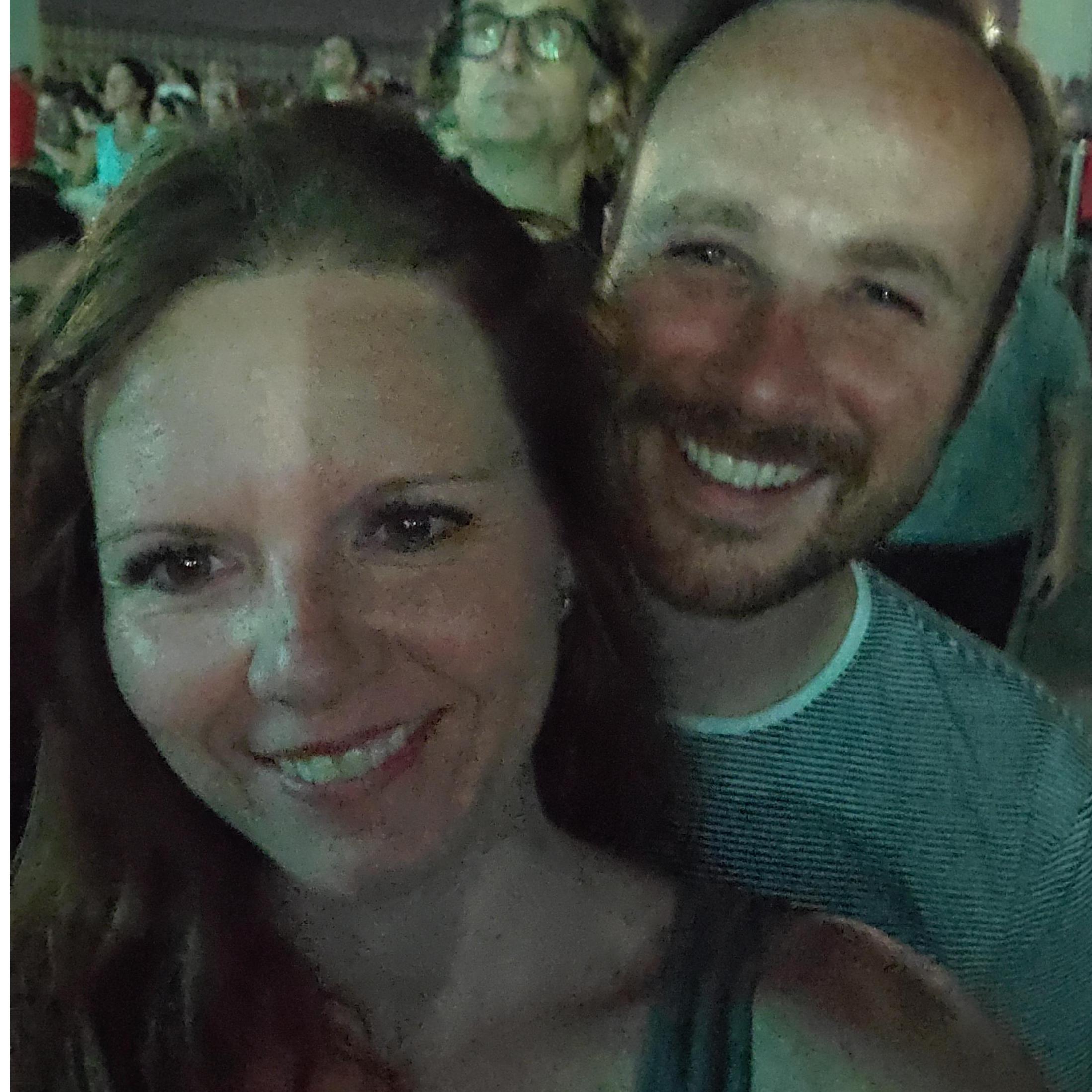 At our first concert together (this time around)--the Smashing Pumpkins.