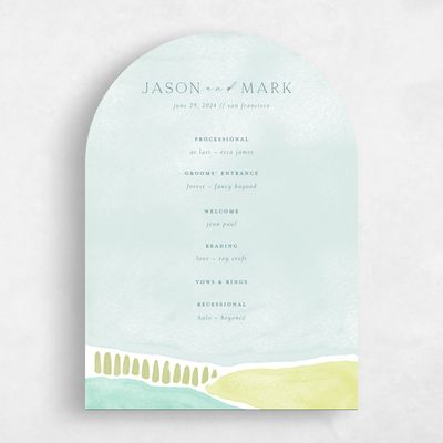 Blue Arch Wedding Program - Vallejo