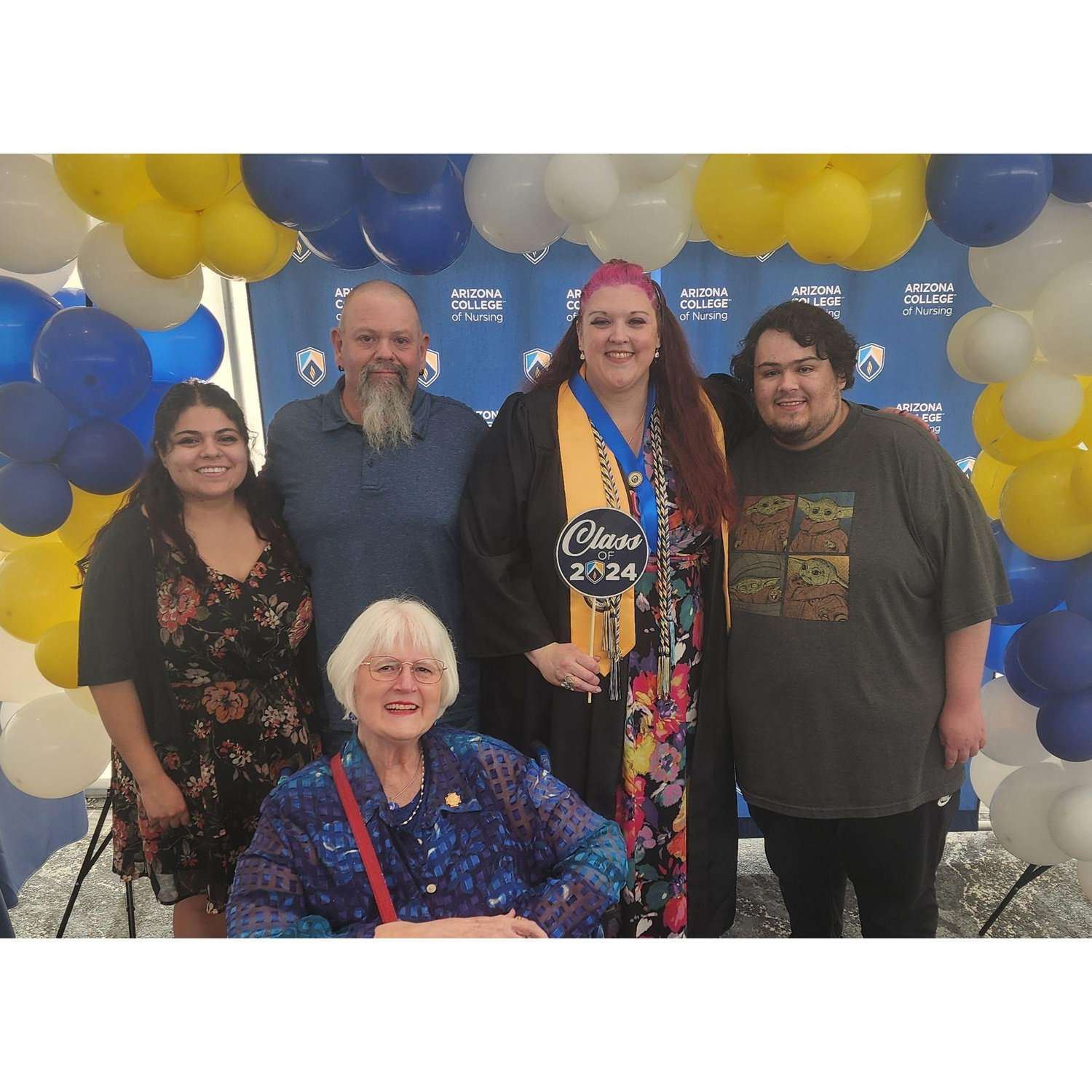 Nursing School graduation with Christina's whole heart in one place