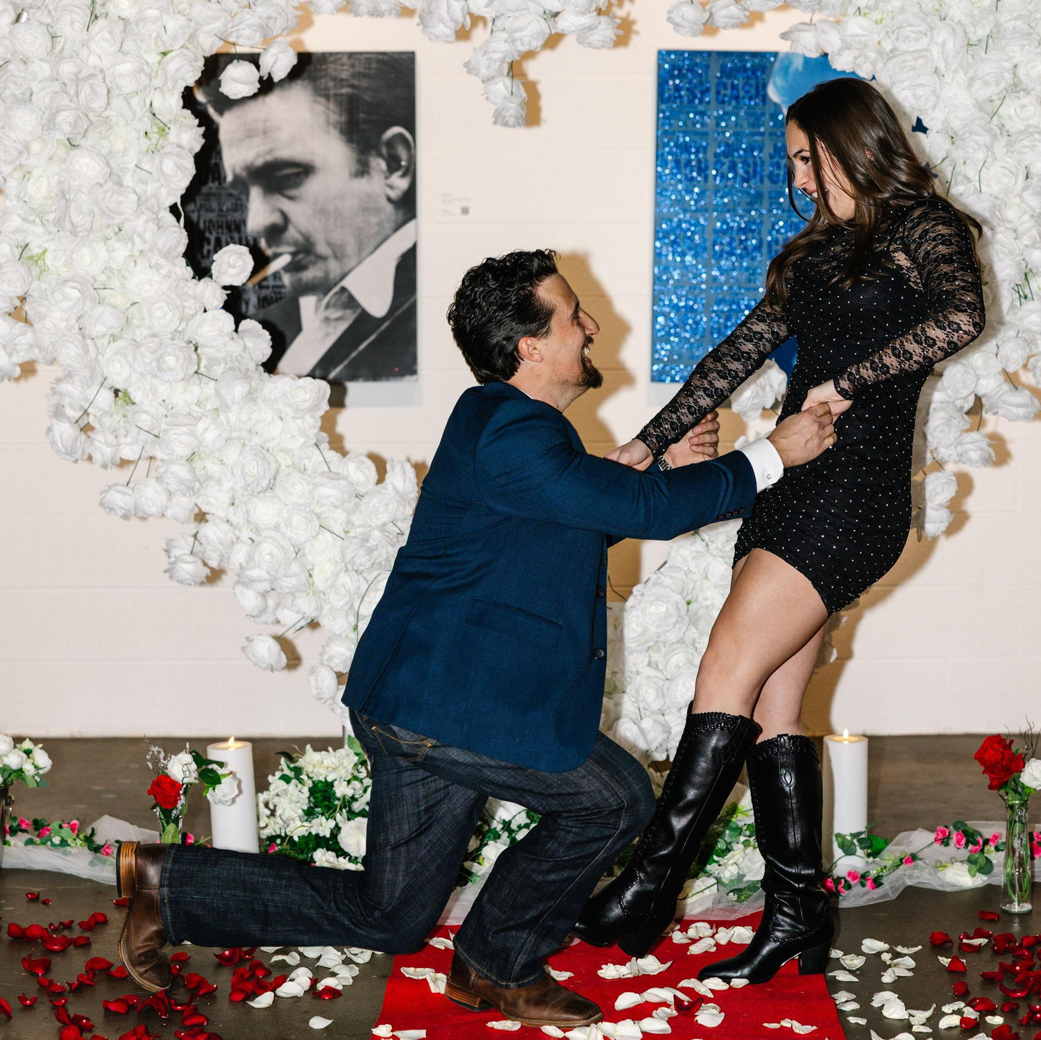 First photo after saying yes 💍🤍- Nashville, TN