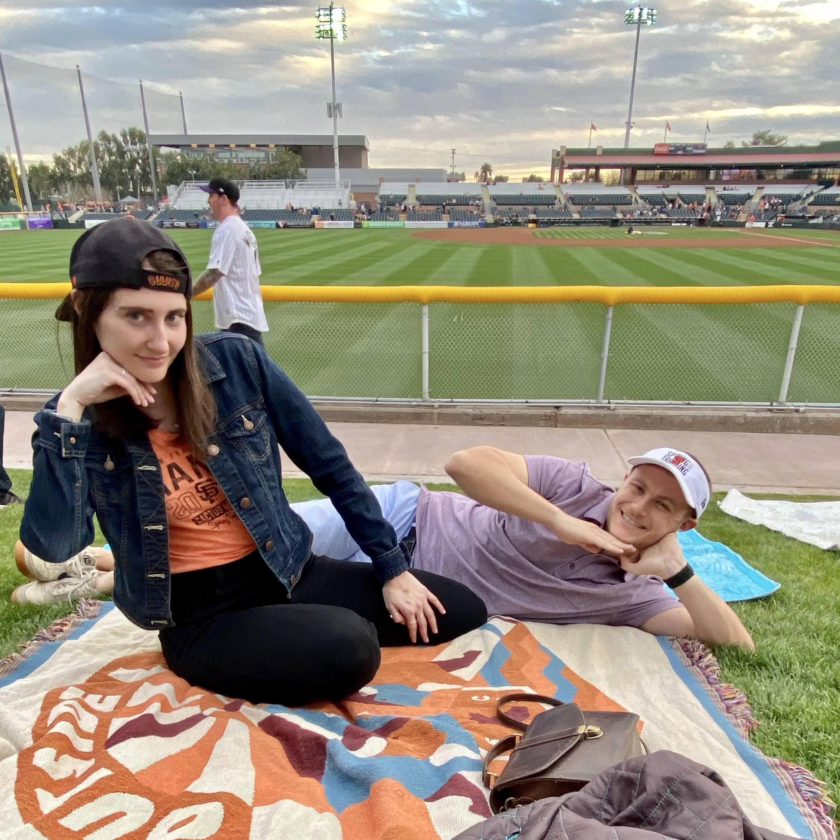 At the Giants game in Scottsdale for spring training