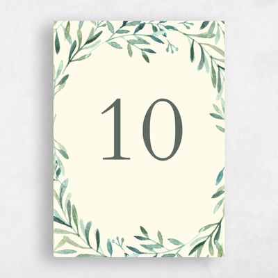 Cream, Yellow Wedding Table Number - Eastwick