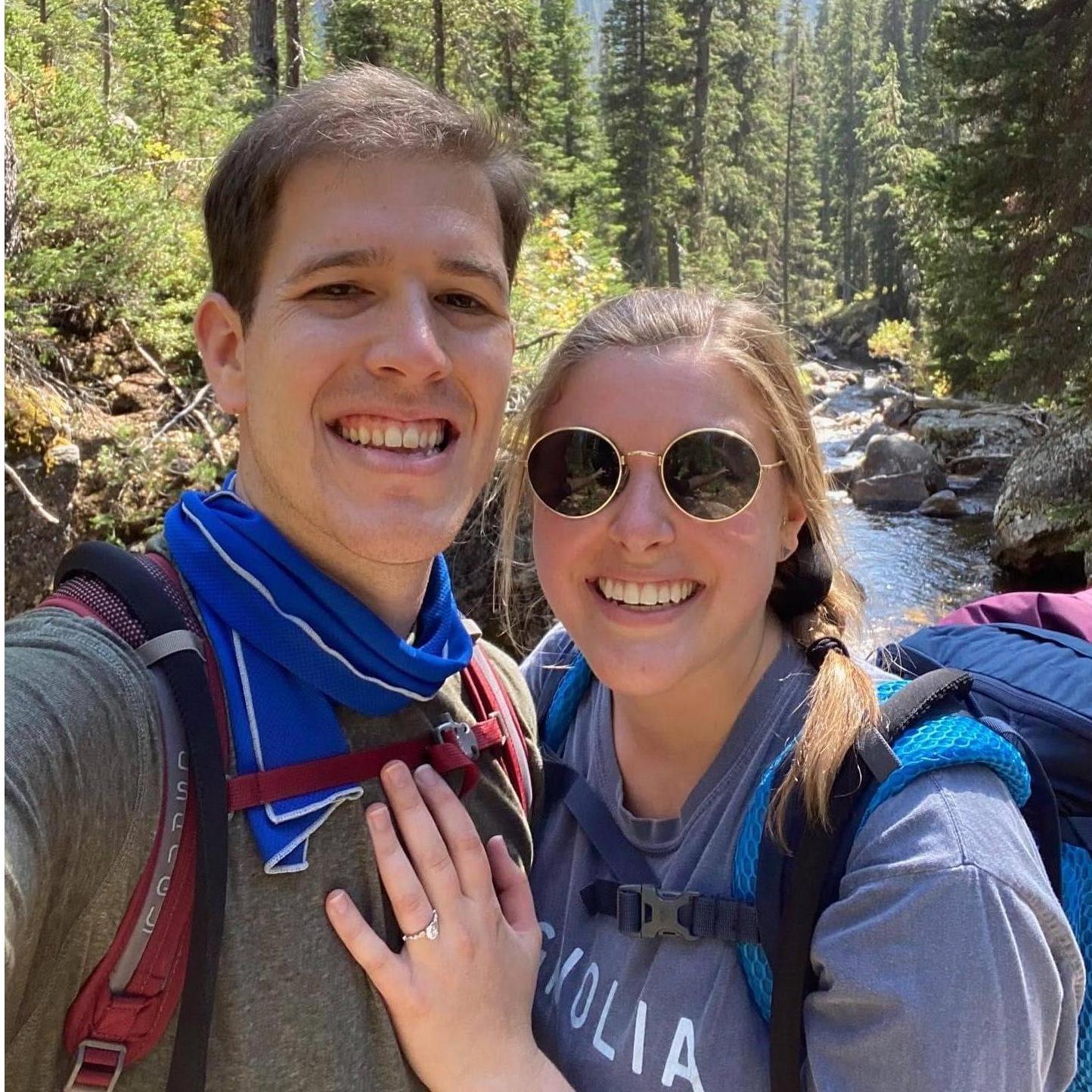 On our 18.4 mile hike to Lake Solitude!