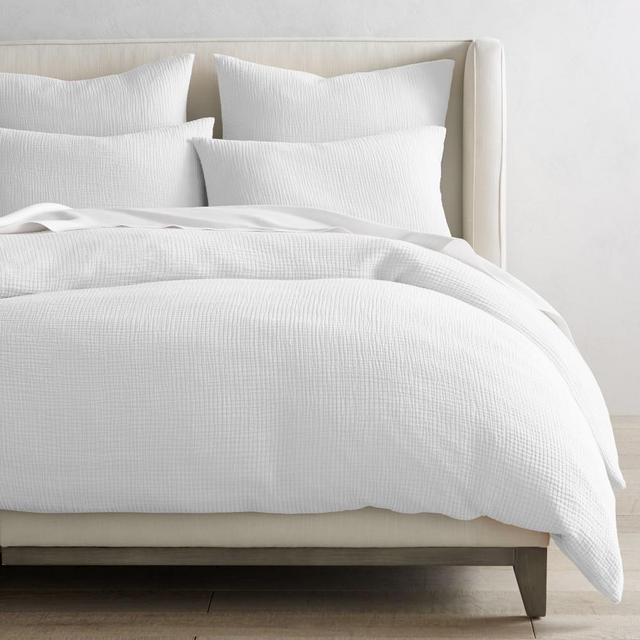 Organic Cocoon Duvet and Shams, King Duvet, White