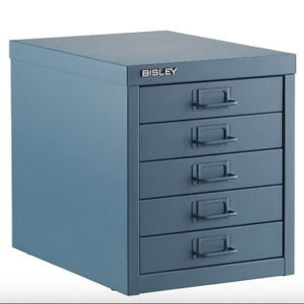 Bisley 5-Drawer Cabinet Slate Blue