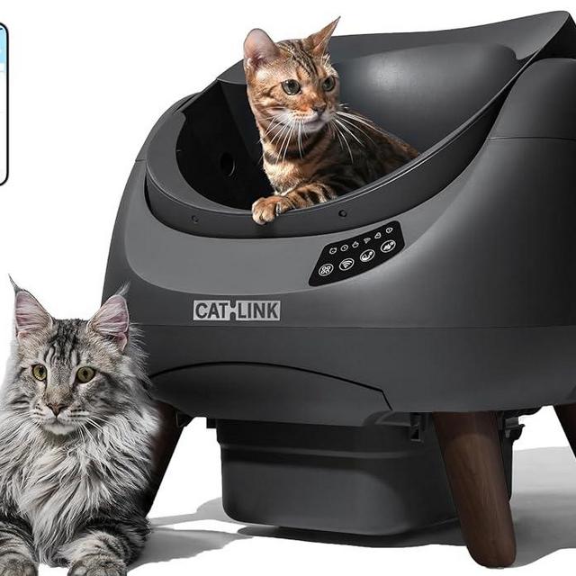 CATLINK Self Cleaning Cat Litter Box Open-X, 5G & 2.4G WiFi, Safe Anti-Pinch Automatic Litter Box Open Top, AI Waste Analysis Health Monitor for Multi-Cat Recognition, App Control, Odor Free