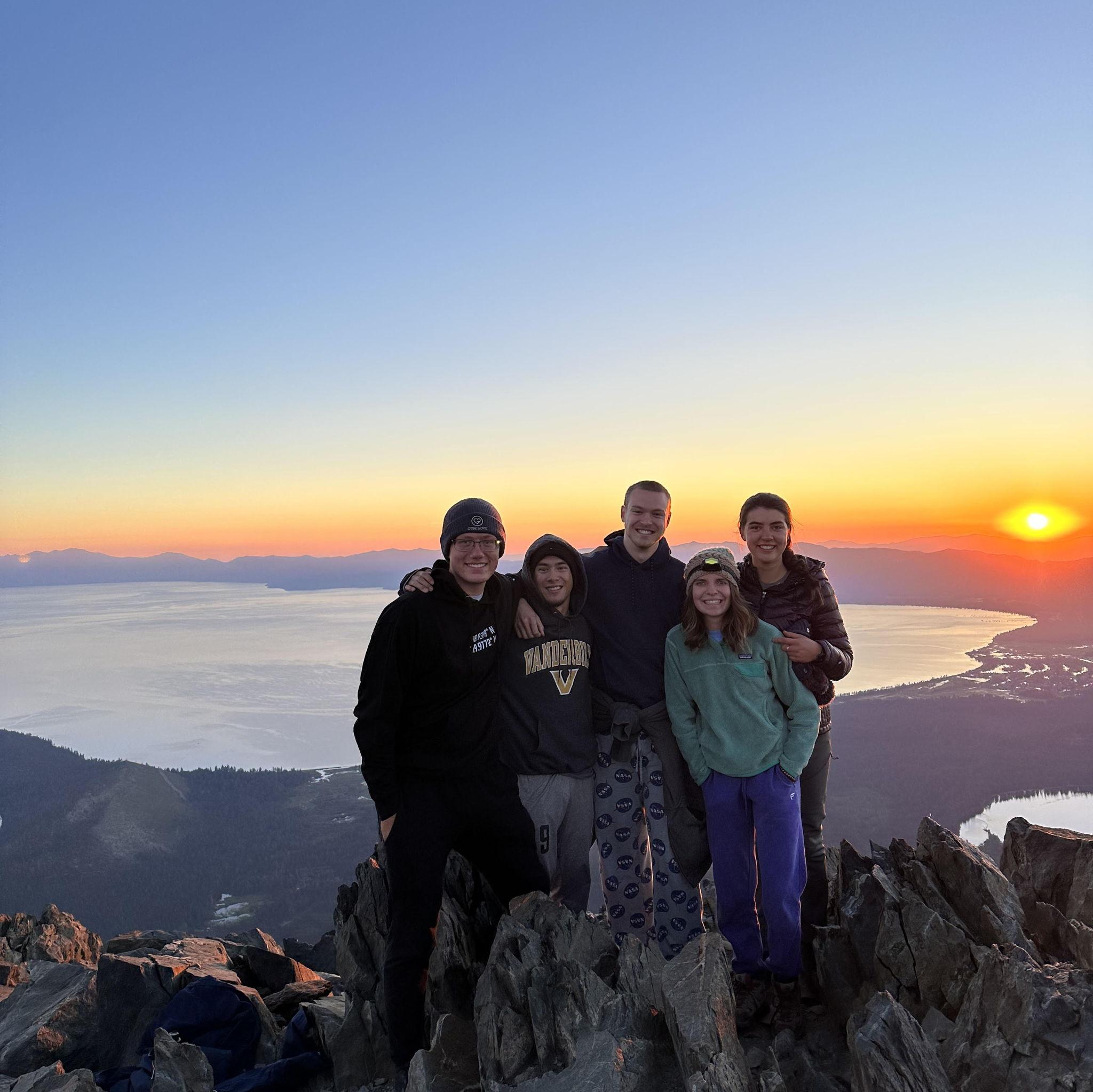 The most breathtaking and rewarding sunrise over Tahoe after a 10 mile hike