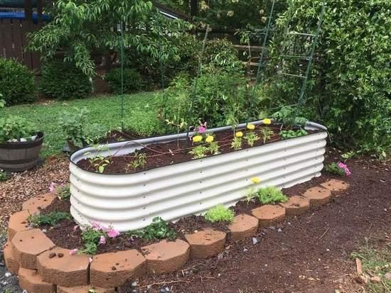 17" Tall 6 In 1 Modular Metal Raised Garden Bed Kit