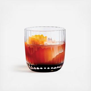 Ezra Optic Double Old Fashioned Glass, Set of 4