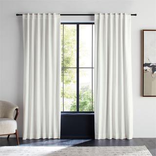 Organic Cotton Sateen Blackout Window Curtain Panel